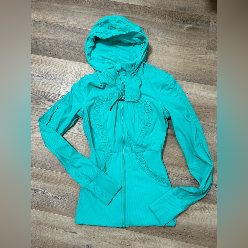lululemon athletica Teal Zip-Up Hooded Jacket